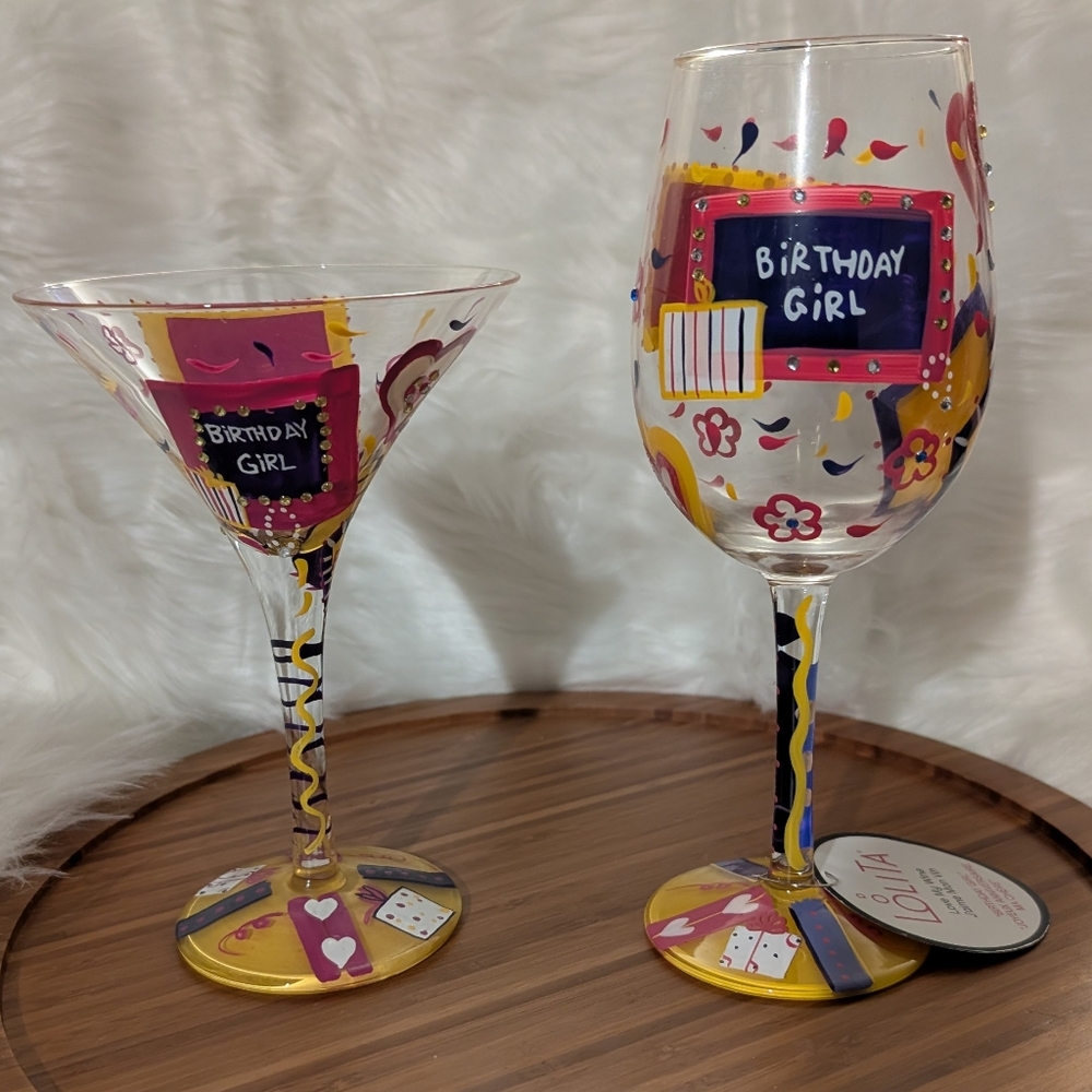 Lolita "Birthday Girl" Glass Set ☘️ 3 for $33 ☘️